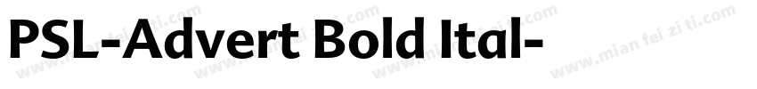 PSL-Advert Bold Ital字体转换